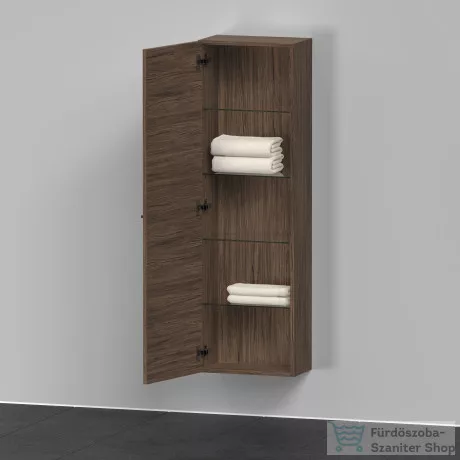 Duravit D-NEO félmagas szekrény, 40x132x24 cm balos ajtóval, Walnut Dark Decor DE1318L2121