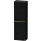 Duravit D-NEO 132x40x24 cm-es 1 ajtós félmagas szekrény arany színű fogantyúval, balos, matt fekete tölgy DE1318L34160000