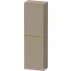 Duravit D-NEO 132x40x24 cm-es 1 ajtós félmagas szekrény arany színű fogantyúval, balos, matt len DE1318L34750000