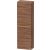 Duravit D-NEO 132x40x24 cm-es 1 ajtós félmagas szekrény arany színű fogantyúval, balos, matt dió DE1318L34790000