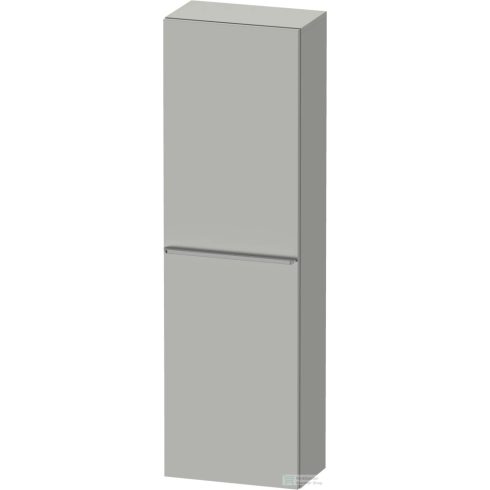 Duravit D-NEO 132x40x24 cm-es 1 ajtós félmagas szekrény rozsdamentes acél hatású fogantyúval, balos, matt betonszürke DE1318L70070000