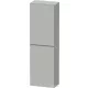 Duravit D-NEO 132x40x24 cm-es 1 ajtós félmagas szekrény rozsdamentes acél hatású fogantyúval, balos, matt betonszürke DE1318L70070000