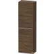 Duravit D-NEO 132x40x24 cm-es 1 ajtós félmagas szekrény rozsdamentes acél hatású fogantyúval, balos, sötét dió DE1318L70210000
