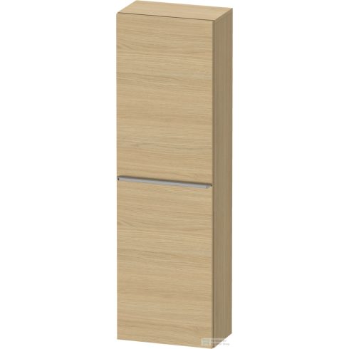 Duravit D-NEO 132x40x24 cm-es 1 ajtós félmagas szekrény rozsdamentes acél hatású fogantyúval, balos, natúr tölgy DE1318L70300000