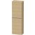Duravit D-NEO 132x40x24 cm-es 1 ajtós félmagas szekrény rozsdamentes acél hatású fogantyúval, balos, natúr tölgy DE1318L70300000