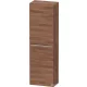 Duravit D-NEO 132x40x24 cm-es 1 ajtós félmagas szekrény rozsdamentes acél hatású fogantyúval, balos, matt dió DE1318L70790000