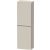 Duravit D-NEO 132x40x24 cm-es 1 ajtós félmagas szekrény rozsdamentes acél hatású fogantyúval, balos, matt taupe DE1318L70910000