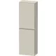 Duravit D-NEO 132x40x24 cm-es 1 ajtós félmagas szekrény rozsdamentes acél hatású fogantyúval, balos, matt taupe DE1318L70910000