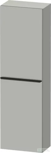 Duravit D-NEO 132x40x24 cm-es 1 ajtós félmagas szekrény fekete színű fogantyúval, balos, matt betonszürke DE1318LBD070000