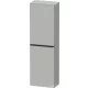Duravit D-NEO 132x40x24 cm-es 1 ajtós félmagas szekrény fekete színű fogantyúval, balos, matt betonszürke DE1318LBD070000