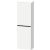 Duravit D-NEO 132x40x24 cm-es 1 ajtós félmagas szekrény fekete színű fogantyúval, balos, matt fehér DE1318LBD180000