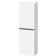 Duravit D-NEO 132x40x24 cm-es 1 ajtós félmagas szekrény fekete színű fogantyúval, balos, matt fehér DE1318LBD180000