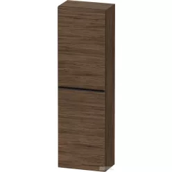   Duravit D-NEO 132x40x24 cm-es 1 ajtós félmagas szekrény fekete színű fogantyúval, balos, sötét dió DE1318LBD210000