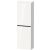 Duravit D-NEO 132x40x24 cm-es, 1 ajtós félmagas szekrény fekete színű fogantyúval, balos, fényes fehér DE1318LBD220000
