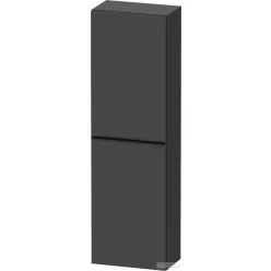   Duravit D-NEO 132x40x24 cm-es, 1 ajtós félmagas szekrény fekete színű fogantyúval, balos, matt grafit DE1318LBD490000