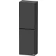 Duravit D-NEO 132x40x24 cm-es, 1 ajtós félmagas szekrény fekete színű fogantyúval, balos, matt grafit DE1318LBD490000