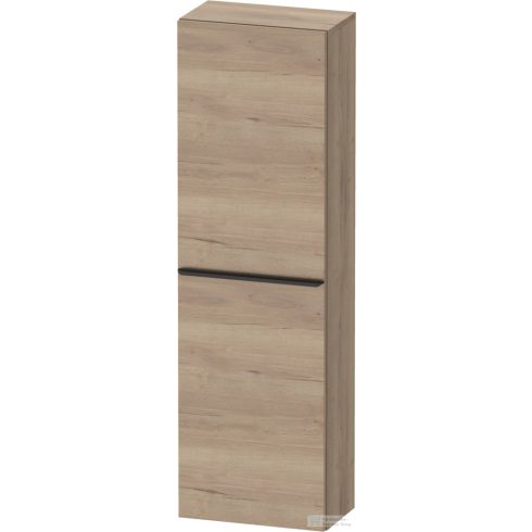 Duravit D-NEO 132x40x24 cm-es 1 ajtós félmagas szekrény fekete színű fogantyúval, balos, márványos tölgy DE1318LBD550000