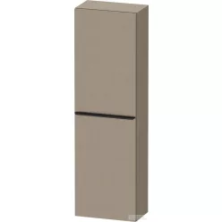   Duravit D-NEO 132x40x24 cm-es, 1 ajtós félmagas szekrény fekete színű fogantyúval, balos, matt len DE1318LBD750000