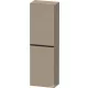 Duravit D-NEO 132x40x24 cm-es, 1 ajtós félmagas szekrény fekete színű fogantyúval, balos, matt len DE1318LBD750000