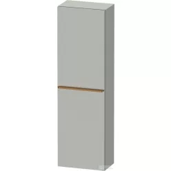   Duravit D-NEO 132x40x24 cm-es, 1 ajtós félmagas szekrény csiszolt bronz színű fogantyúval, jobbos, matt betonszürke DE1318R04070000