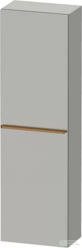 Duravit D-NEO 132x40x24 cm-es, 1 ajtós félmagas szekrény csiszolt bronz színű fogantyúval, jobbos, matt betonszürke DE1318R04070000