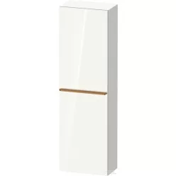   Duravit D-NEO 132x40x24 cm-es, 1 ajtós félmagas szekrény bronz színű fogantyúval, jobbos, fényes fehér DE1318R04220000