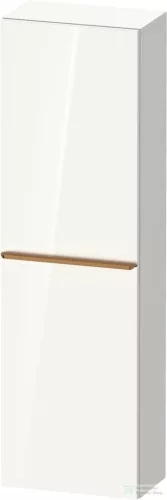 Duravit D-NEO 132x40x24 cm-es, 1 ajtós félmagas szekrény bronz színű fogantyúval, jobbos, fényes fehér DE1318R04220000