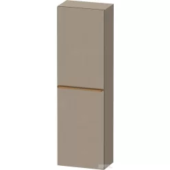   Duravit D-NEO 132x40x24 cm-es, 1 ajtós félmagas szekrény csiszolt bronz színű fogantyúval, jobbos, matt len DE1318R04750000