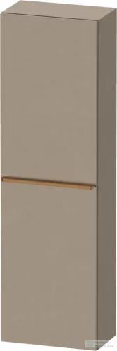 Duravit D-NEO 132x40x24 cm-es, 1 ajtós félmagas szekrény csiszolt bronz színű fogantyúval, jobbos, matt len DE1318R04750000