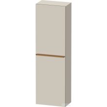   Duravit D-NEO 132x40x24 cm-es, 1 ajtós félmagas szekrény csiszolt bronz színű fogantyúval, jobbos, matt taupe DE1318R04910000