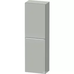   Duravit D-NEO 132x40x24 cm-es, 1 ajtós félmagas szekrény króm fogantyúval, jobbos, matt betonszürke DE1318R10070000