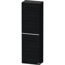   Duravit D-NEO 132x40x24 cm-es, 1 ajtós félmagas szekrény króm fogantyúval, jobbos, matt fekete tölgy DE1318R10160000