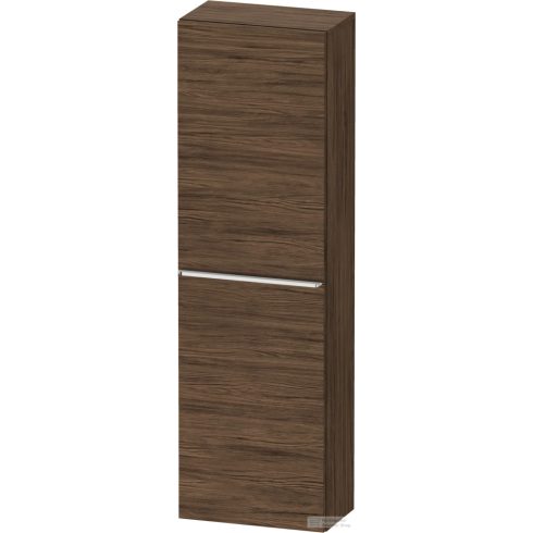 Duravit D-NEO 132x40x24 cm-es, 1 ajtós félmagas szekrény króm fogantyúval, jobbos, sötét dió DE1318R10210000