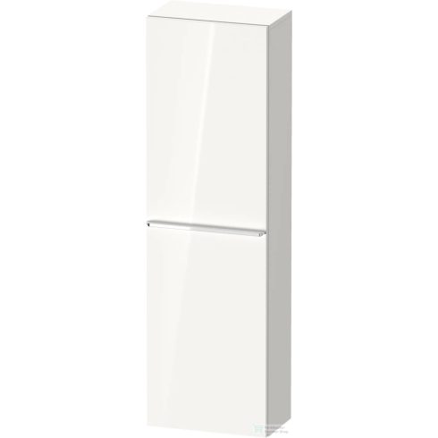 Duravit D-NEO 132x40x24 cm-es, 1 ajtós félmagas szekrény króm fogantyúval, jobbos, fényes fehér DE1318R10220000