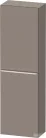 Duravit D-NEO 132x40x24 cm-es 1 ajtós félmagas szekrény króm fogantyúval, jobbos, matt bazalt DE1318R10430000