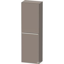   Duravit D-NEO 132x40x24 cm-es 1 ajtós félmagas szekrény króm fogantyúval, jobbos, matt bazalt DE1318R10430000