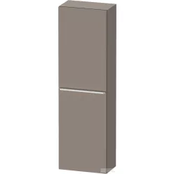   Duravit D-NEO 132x40x24 cm-es 1 ajtós félmagas szekrény króm fogantyúval, jobbos, matt bazalt DE1318R10430000