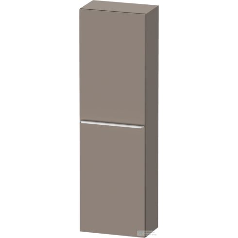 Duravit D-NEO 132x40x24 cm-es 1 ajtós félmagas szekrény króm fogantyúval, jobbos, matt bazalt DE1318R10430000