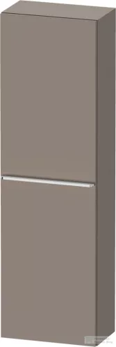 Duravit D-NEO 132x40x24 cm-es 1 ajtós félmagas szekrény króm fogantyúval, jobbos, matt bazalt DE1318R10430000