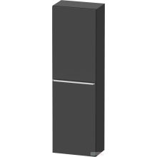   Duravit D-NEO 132x40x24 cm-es 1 ajtós félmagas szekrény króm fogantyúval, jobbos, matt grafit DE1318R10490000