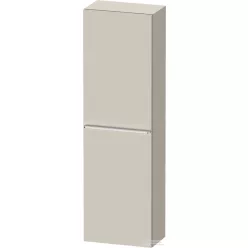   Duravit D-NEO 132x40x24 cm-es 1 ajtós félmagas szekrény króm fogantyúval, jobbos, matt taupe DE1318R10910000