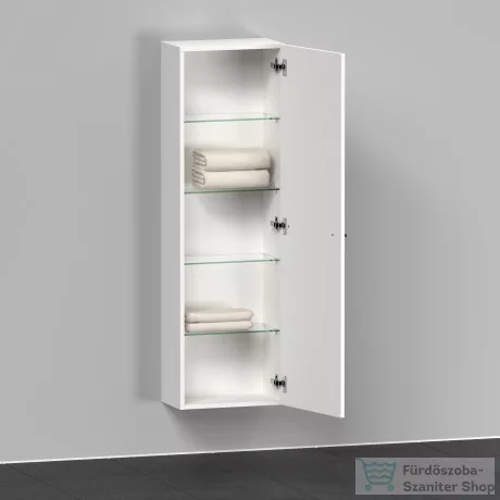 Duravit D-NEO félmagas szekrény, 40x132x24 cm jobbos ajtóval, White Matt Decor DE1318R1818