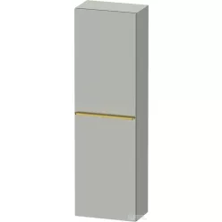   Duravit D-NEO 132x40x24 cm-es, 1 ajtós félmagas szekrény arany színű fogantyúval, jobbos, matt betonszürke DE1318R34070000