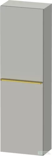 Duravit D-NEO 132x40x24 cm-es, 1 ajtós félmagas szekrény arany színű fogantyúval, jobbos, matt betonszürke DE1318R34070000