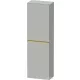 Duravit D-NEO 132x40x24 cm-es, 1 ajtós félmagas szekrény arany színű fogantyúval, jobbos, matt betonszürke DE1318R34070000