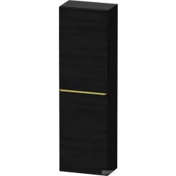   Duravit D-NEO 132x40x24 cm-es, 1 ajtós félmagas szekrény arany színű fogantyúval, jobbos, matt fekete tölgy DE1318R34160000