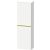 Duravit D-NEO 132x40x24 cm-es, 1 ajtós félmagas szekrény arany színű fogantyúval, jobbos, matt fehér DE1318R34180000