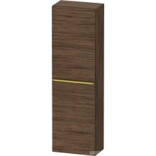   Duravit D-NEO 132x40x24 cm-es 1 ajtós félmagas szekrény arany színű fogantyúval, jobbos, sötét dió DE1318R34210000