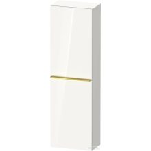   Duravit D-NEO 132x40x24 cm-es 1 ajtós félmagas szekrény arany színű fogantyúval, jobbos, fényes fehér DE1318R34220000