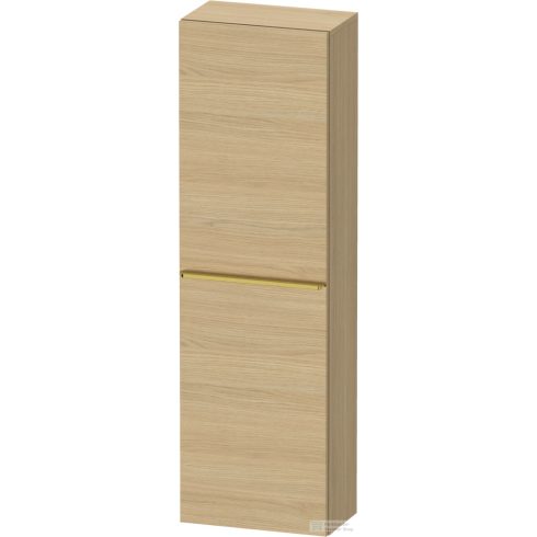 Duravit D-NEO 132x40x24 cm-es, 1 ajtós félmagas szekrény arany színű fogantyúval, jobbos, natúr tölgy DE1318R34300000